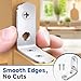 20PCS L Bracket Corner Brace Sets, Stainless Steel L Brackets for Wood Shelves, 90 Degree Right Angle Bracket with 80 Screws, Metal Corner Brackets for Furniture Cabinet Drawer Chair (1.57x1.57 in)