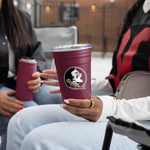 Image of Logo Brands NCAA 22 oz Stainless Steel Tailgate Cup -Double Wall Vacuum-Sealed Durable For Hot & Cold Drinks, Perfect for Gameday & Tailgating