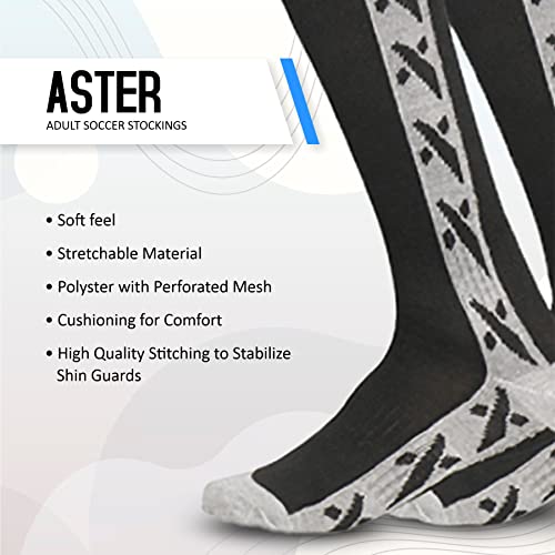 Image of Vector X Aster Stockings | Polyester Stretchable Material | Knee Length | Unisex | for Football /Basketball /Hockey Sports Grip | Multi Sports Stockings | Pack of 1 |