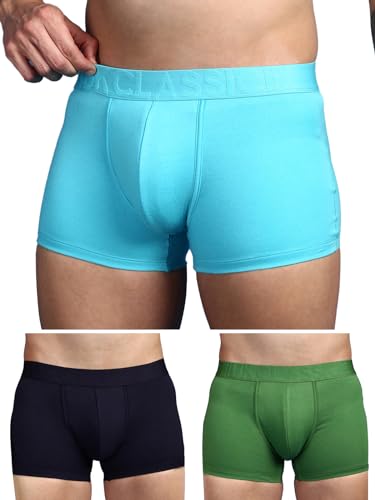 Image of ONN UK Classic Men's Ultra Soft Modal Fabric Mini Trunk with Feather Touch Ultra Soft Waistband (Pack of 3)