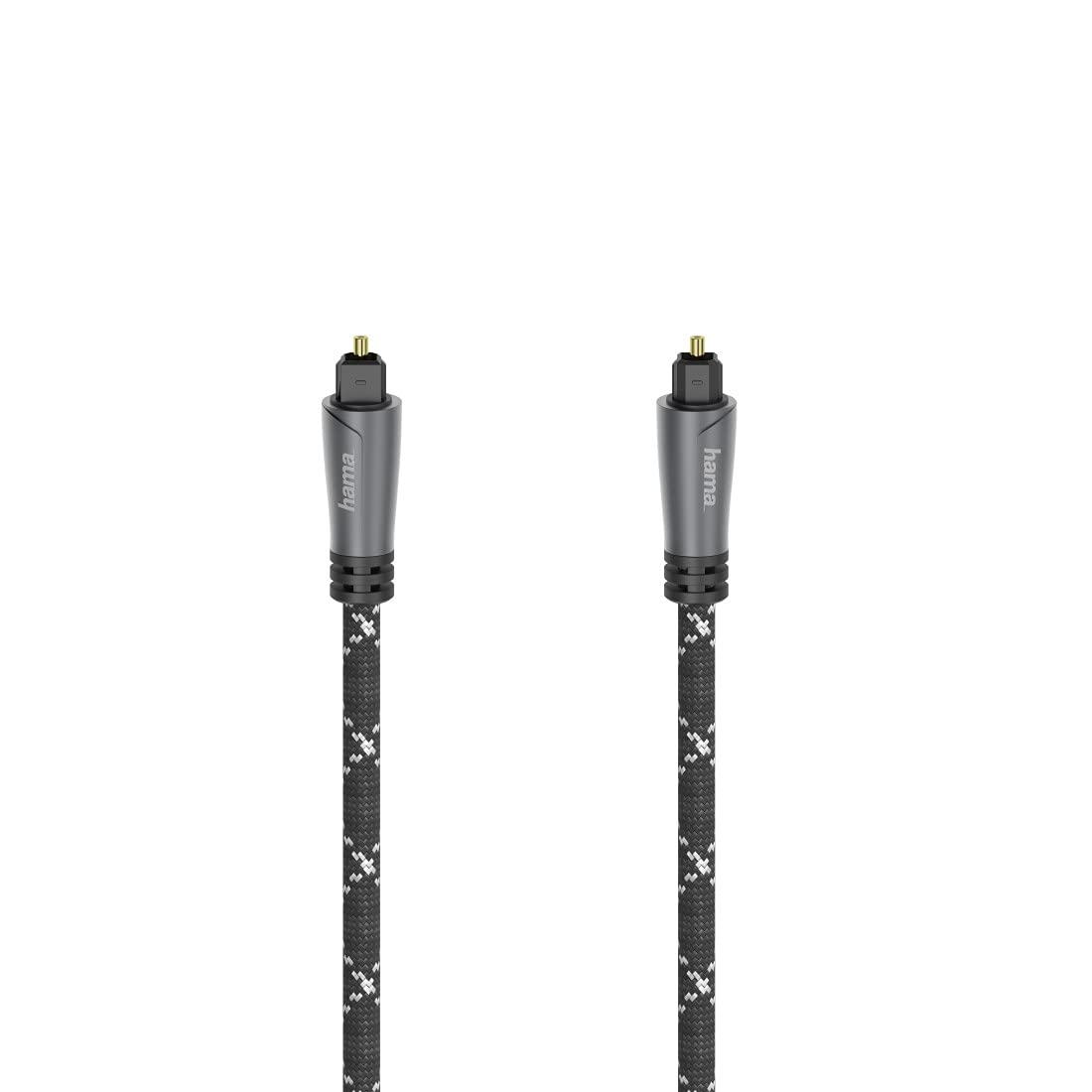 Hama 205139 Audio Fibre Optical Cable with ODT Toslink Plug, 1.5 m Length, Black
