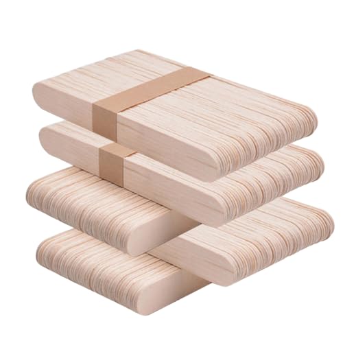 EXAOMBLE 250pcs Wooden Craft Sticks DIY Kit Natural Handicraft Supplies for School Projects Birthday Parties and Creative Activities and Safe