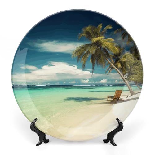 Plato decorativo de porcelana Tropical Holidays 7 pulgadas miniatura 1