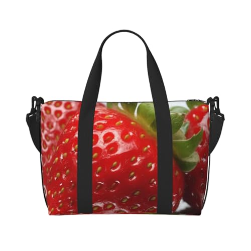 Sac de voyage fraises grand sac de week-end bandoulière femme