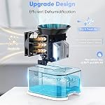 Dehumidifiers for Home with 7-Color LED Light, Quiet 2200 Cubic Feet (240 sq ft) Coverage Portable Mini Dehumidifier with Auto Shut-Off, Sleep Mode and Timer for Bedroom (1000ml)