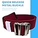 LiftAid Transfer and Gait Belt 60 Inch with Metal Buckle and Loop - Walking, Standing and Transfer Assist Aid for Seniors, Elderly Patients, Caregiver, Nurse, Therapist (Burgundy)