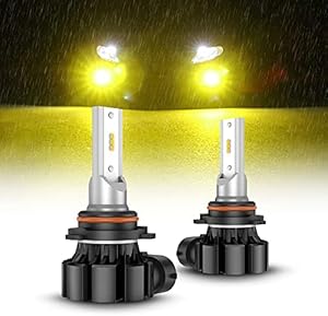 SEALIGHT 9006 LED Fog Light Bulbs, 3000K Yellow 4000 Lumens 11W High Power,9006 HB4 LED Fog Light DRL Bulbs Replacement For Cars,Trucks(Pack of 2)