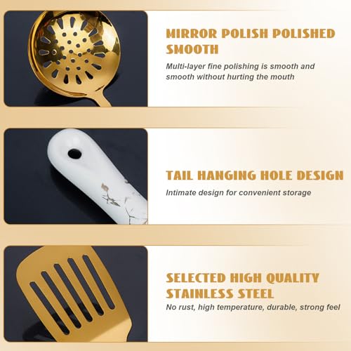 Ustensile en acier inoxydable : set de cuisson durable avec support métallique - 5