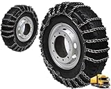 9mm Set of 2 Heavy Duty Snow Chains for Suvs and Cars Skid Traction Chains High Strength Manganese Emergency Use for Tire Reliable in Icy road 7.00-16 2pcs 235/75R17.5