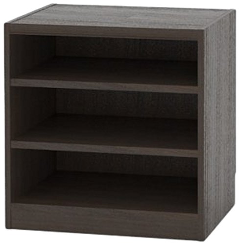 白井産業 【タナリオ オーダーメイド タイプ】 木製 本棚 ラック 高さ60 幅70 奥行44cm ダーク オーク 強化棚 棚板2枚 (TNL-EM6070FSTF2DK)