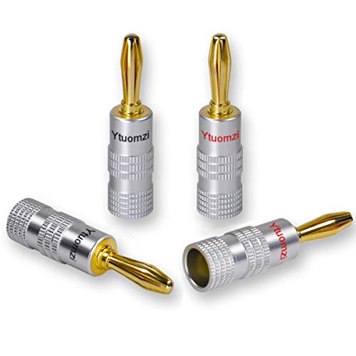 50 pcs 24K Gold Speaker Banana Plug Audio Jack Connector