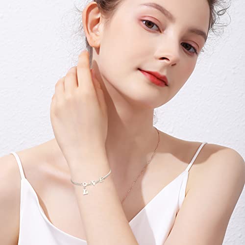 QianSiLi Love Regalo Donna, Moda Bracciale Donna