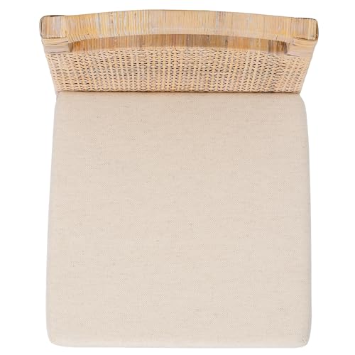 Taburete para mostrador SAFAVIEH Home Collection Darin de 24 pulgadas, acabado natural blanqueado/blanco, cojín blanco (totalmente ensamblado) miniatura 6