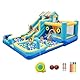 SportBob Hüpfburg mit Wasserrutsche, 10 in 1 Aufblasbare Hüpfburg XXL mit Gebläse, Kletterwand, Springen, Wasserpistole, Splash Pool Basketballkorb für Kinder Outdoor Indoor, 465x380x230 cm