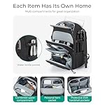 BAGSMART Camera Bag for Photographers, Professional Camera Bag Fits up to 15.6" Laptop, DSLR/Drones/Tripod Camera Case with Rain Cover, Black