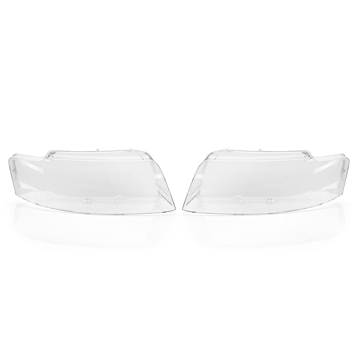 LST Scheinwerferglas (2er Set) Streuscheibe Hauptscheinwerfer Linsenscheibe Frontlicht Abdeckung Glas links + rechts transparent kompatibel mit Audi A4 B6 Limousine Avant 8E2 8E5 2000-2005