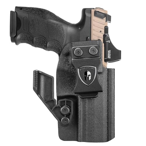 WARRIORLAND IWB Kydex Holster, Compatible with HK VP9 – Concealed Carry Holster with Optic Cut & Claw, Adjustable Cant, Audible Lock, Inside Waistband Carry, Right Hand Draw