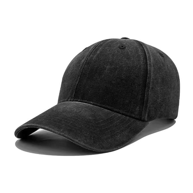 Image of kill off Plain Denim Cap Unisex Baseball Cap 100% Cotton Fits Men Women Washed Denim Adjustable Cap