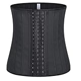 hsqsmwj neoprene brucia grassi corsetto sudorazione fascia di sostegno posteriore modellante waist trainer dimagrante bustino pancia piatta intimo da donna(color:black,size:m)