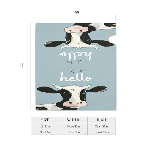 Image of Dujiea Cute Cow Hello Mailbox Wrap, Waterproof Magnetic Post Box Cover - Large Size 25.5 inch L x 21 inch W - Garden Yard Outside Farmhouse Home Decor