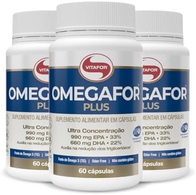 Kit 3 Omegafor Plus Vitafor 60 Cápsulas