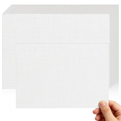 200 Sheet Linen Paper Textured Cardstock 5x7 Thick Printer Paper 92lb 250gsm Ivory Card Stock Heavyweight for Wedding Invitation Printing Postcards Greeting Cards Craft
