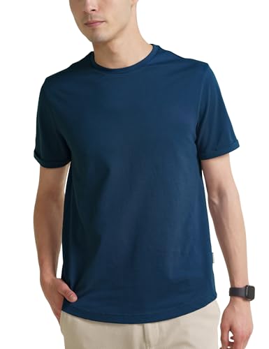 Image of DAMENSCH Statement Pique Textured Tshirt for Man, Thermoregulating, Tonal Rib T Shirt for Men Stylish, Sustainable Recycled Fabric Men T-Shirts