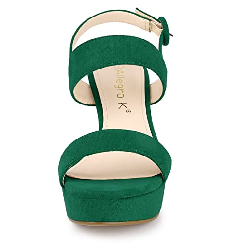Image of Allegra K Women's Slingback Platform Heels Chunky High Heel Sandals