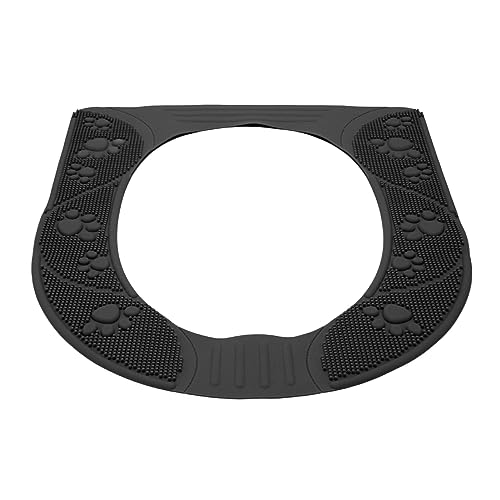 Zerodis Washable Toilet Seat Cover, Silicone Reusable Toilet Seat Cover Easy to Use for Bathroom (Grey)