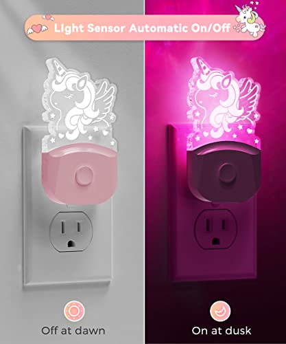 Image of L LOHAS LED Kids Night Light, Cute Horse Night Light for Kids, Colored Mode | Night Light with Dusk to Dawn Sensor, Acrylic Nursery Nightlight for Baby Room, Toddler Bedroom Decor & Gifts, 1 Pack