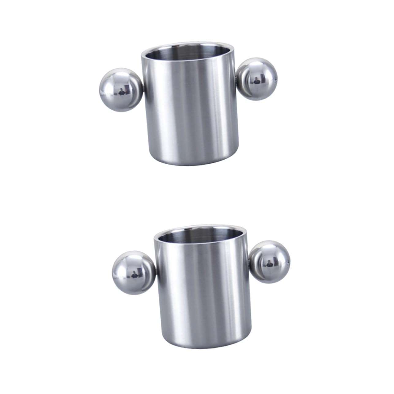 ABOOFAN 2St becher aus edelstahl Kaffeebecher Wassergläser Mehrzweck-Weinbecher Reisekaffeetassen Weingläser Espressotassen Blechbecher zum Trinken tragbare Tassen bequem Campingbecher