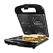 Produktbild Gotoll Sandwichtoaster 4er XXL, Familien Sandwich Maker mit Antihaftbeschichtung, 4 Fach-Sandwichmaker, Panini Maker, wärmeisolierter Handgriff, Schwarz - 1400W