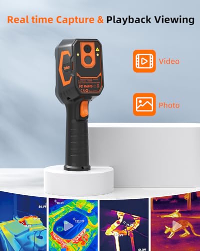 Tadeto Infrared Thermal Camera, Thermal Imaging Camera with Laser Pointer, 120*90 IR Camera with 320*240 Super Resolution with 9 Thermal Palettes for Electrical/AC/HVAC/Pet/Home Inspection- ST8550A