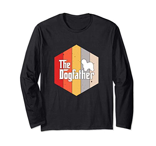 Pekingese Retro Vintage Dog Father gift Manga Larga