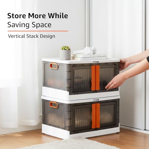 Image of Amazon Basics 2 Units Portable Multipurpose Large Cupboard for Home | Kids Organizer Box for Toys, Almirah for Books & Crockery Unit