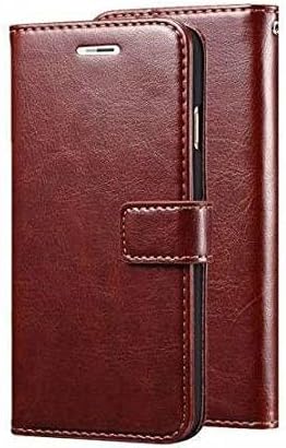 CELLSHOP Leather Finishing Magnetic Vintage Flip Wallet Case Cover Compatible for Samsung Galaxy S7 Edge, Brown