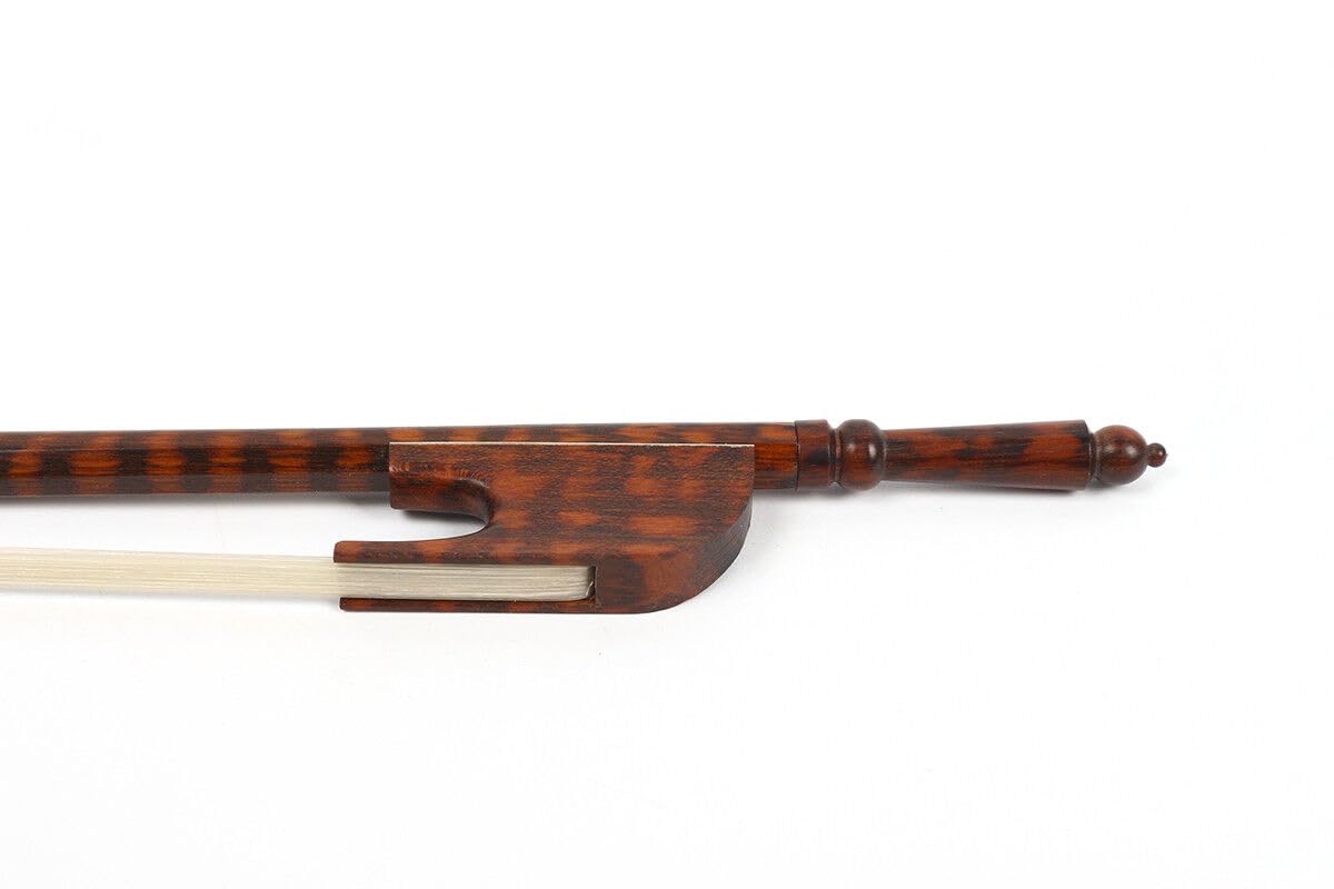 Arco para violín 4/4 de madera de serpiente, estilo barroco, ligero, bien equilibrado, pelo de caballo natural (tornillo largo)