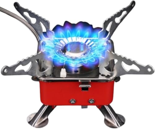 Image of Portable Camping Stove Burner, Outdoor Strong Firepower Camping Gas Stove Folding Lightweight Stove for Outdoor Hiking Cooking