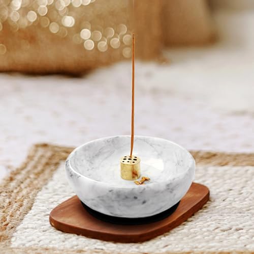 Natural-Marble-Incense-Holder-Incense-Holder-for-Sticks-and-Backflow-Incense-Handmade-Stick-Incense-Holder-Ideal-for-Smudging-Incense-Burning-DecorationEasily-Grab-All-Incense-Ash-Grey Natural Marble Incense Holder Incense Holder for Sticks and Backflow Incense Handmade Stick Incense Holder Ideal for Smudging Incense Burning DecorationEasily Grab All Incense Ash Grey