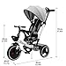 UBRAVOO Baby Tricycle,6-in-1 Baby Push Bike Steer Stroller,Learning Toddler Bike/Detachable Guardrail,Adjustable Canopy,Safety Harness,Folding Pedal,Storage Basket,Brake,Shock Absorption