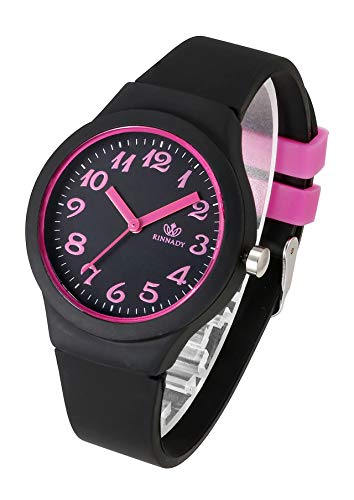 Top Plaza Womens Black Silicone Analog Quartz Wrist Watches Fashion Casual Colorful Sport Rubber Jelly Watch with Classic Arabic Numerals