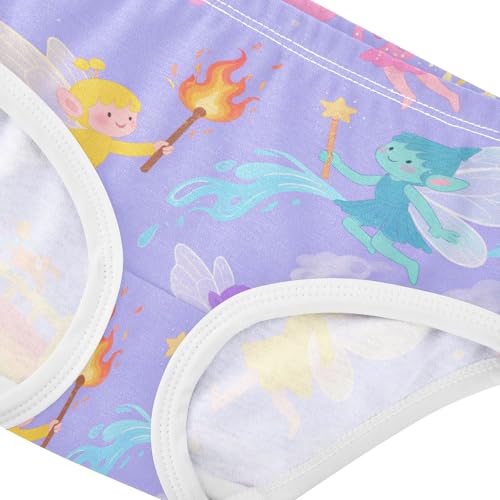 GuoChe Panties Elastic Waistband Panties Briefs Underwear for Girls in Sizes 2T,3T, 4T, 5T, 6Y and 8Y4