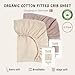 Crib Sheets – Organic Cotton Muslin Fitted Crib Sheet – Standard Size for Baby Boy and Baby Girl 28