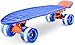 Hurtle Skateboard, Monopatin, Mini Crucero, Tabla, Plataforma de 6”, Ruedas PU con luz LED, Niños, Niñas, Adolescentes. Color Azul