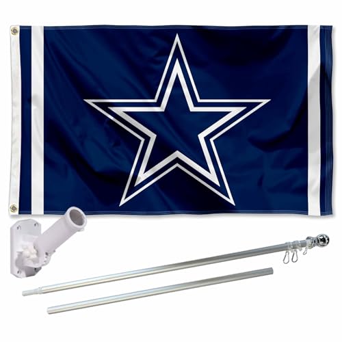 Mât de drapeau avec support mural WinCraft Dallas kit fixation extérieur maison