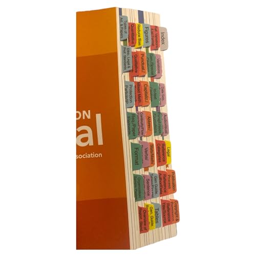 Onglets pour manuel APA 7e édition avec repères à code couleur 2023