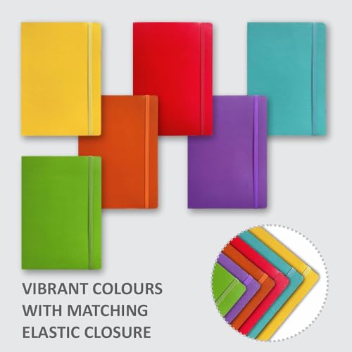 Image of Anupam Hue Journal Ruled A5 Notebook 192 Pages 80Gsm Matte Finish Flexible PVC Cover Journal for Unisex, Daily Journal Notebook for Engineering, Notes Taking & Writing in School and Office (Sky Blue)