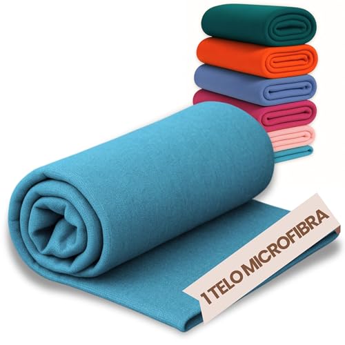 SONIT - Telo Mare Microfibra - Telo Mare e Palestra Ultra Leggero Asciugatura Rapida - Asciugamano Microfibra per Spiaggia, Sport e Viaggi 90x160 cm - Blu Navy