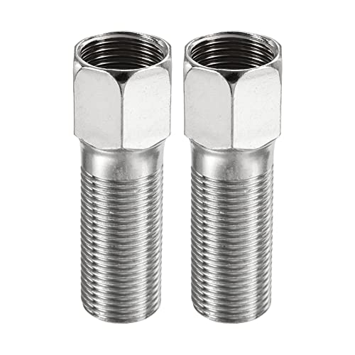 M METERXITY 2 Pack Stainless Steel Male to Female Hex Pipe Fitting Extension