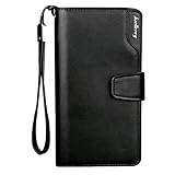 ❤ 【Cartera de hombre de gran capacidad】: Mide 20 * 11 * 3 cm, la billetera larga para hombre puede contener una gran cantidad de tarjetas, efectivo, teléfonos celulares y otros artículos personales. La bolsa con cierre tipo billetera adopta un diseño similar a un órgano para aumentar la capacidad de la bolsa.